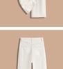 Elegant White Denim High-Waist Wide-Leg Pants - Summer Slim Fit