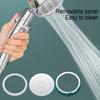Shower Head Water Saving Flow 360° Rotating W/Fan ABS High Pressure Spray Nozzle