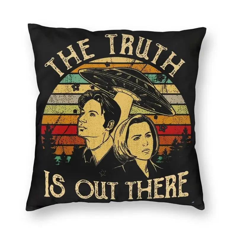 Die X-Files Die Wahrheit ist da draußen Kissenbezug Dekorativ Gruselig Comic Mulder Scully Dana Fox Hüllen TV Kissenbezug Kissenbezug