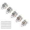 50Pcs Beard Beads Hair Braiding Beads Antique Silver Metal Finish Moderate Size Exquisite Dreadlocks Beads