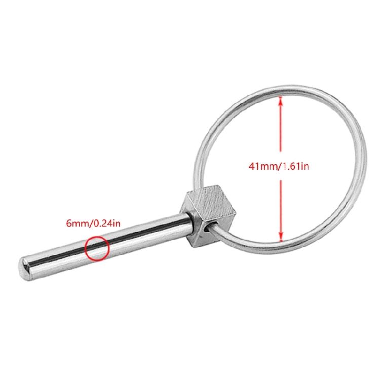 1/2 Pezzi Spilla di Sicurezza Rotonda in Acciaio Inossidabile Lynch Pin Robusto con Anelli Elementi di Fissaggio Clip di Ritenzione Ferramenta Antiruggine