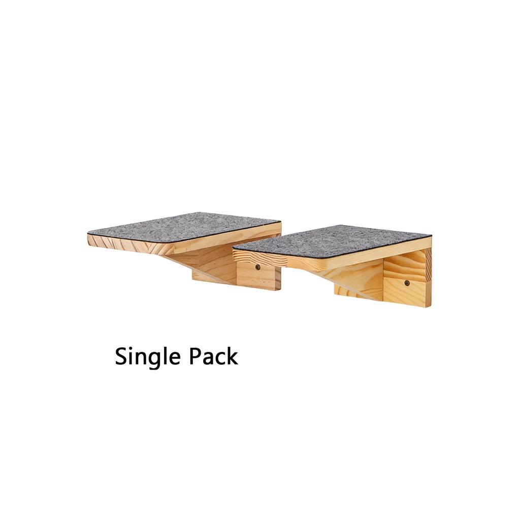 Duvara Monteli Ahşap Kedi Tırmanma Seti Kedi Ağacı, Tırmalama Direkleri, Tünekler ve Merdivenler ile