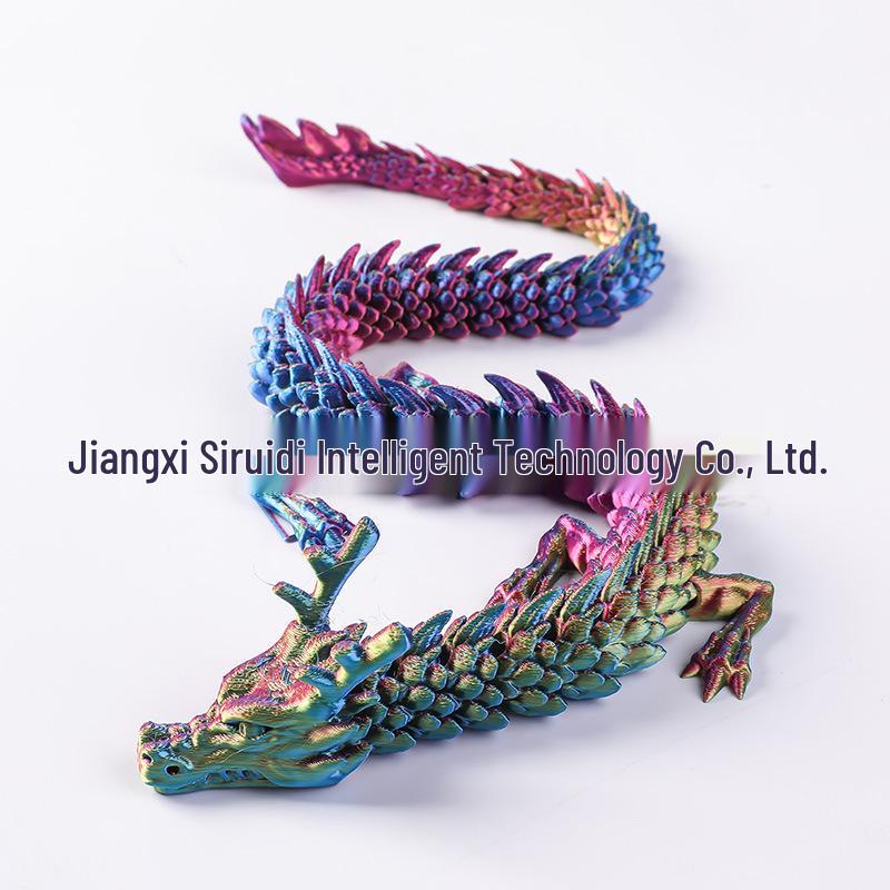 

3D-печатный китайский шарнирный дракон - Игрушка-символ года, Детский подарок и Модель для украшения стола 20cm