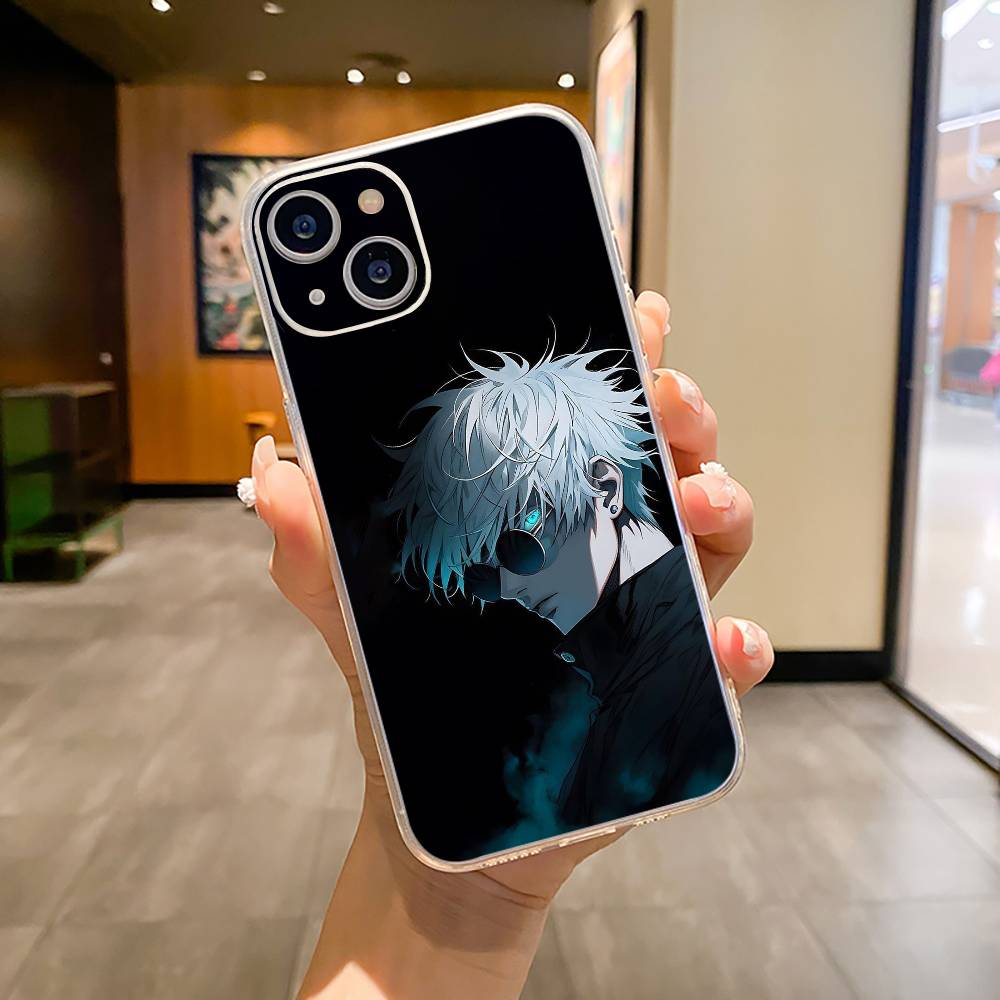 Favorite Anime Characters-S-Satoru G-Gojo Phone Case For iPhone17,16,15,14,13,12,Pro Max, Plus   Soft Silicone Transparent Cover