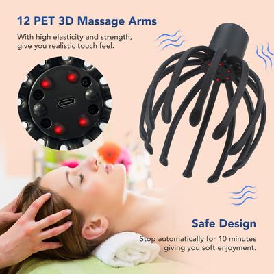 Electric Scalp Massager Head Massager Vibrator Octopus Head Scratcher For Deep Relaxation And Stress Relief Health Care