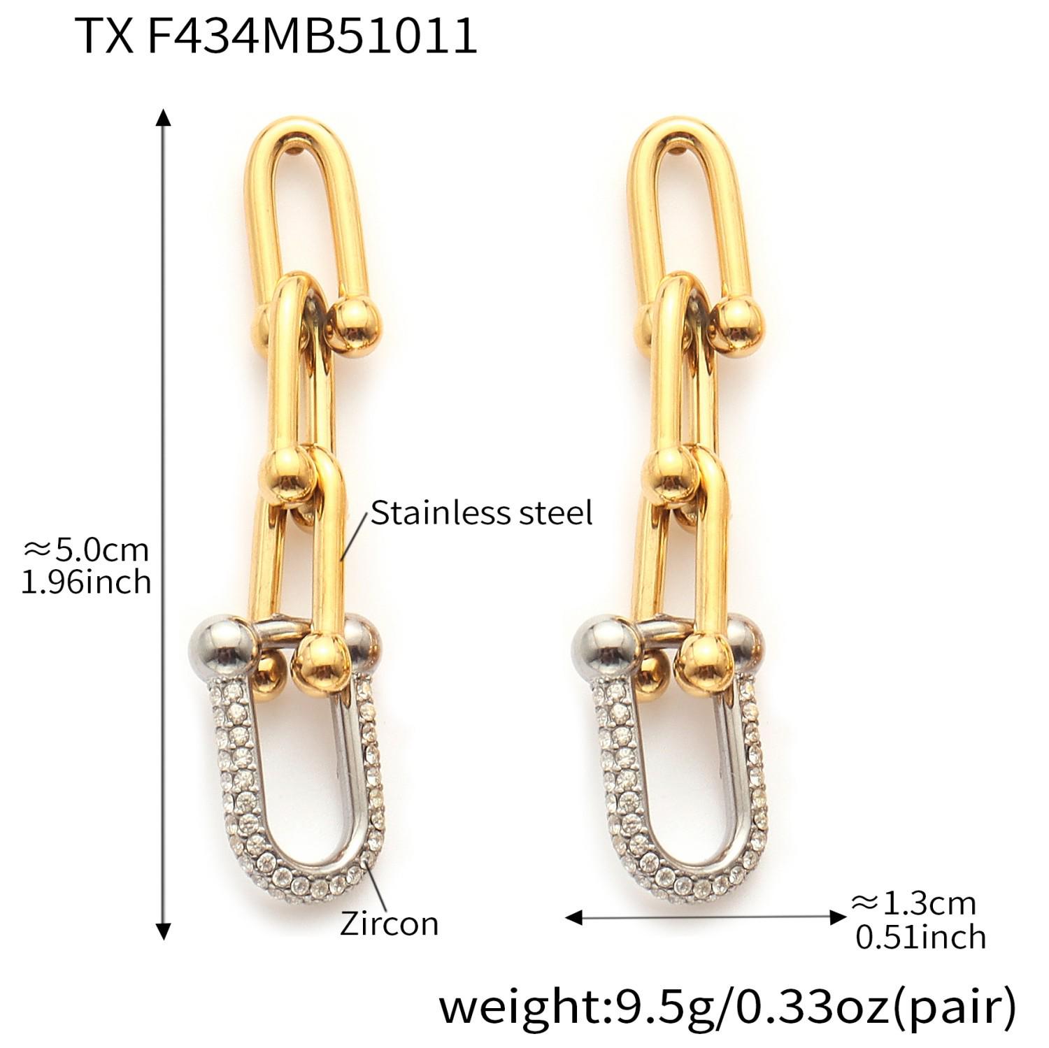 Набор украшений Oumeka из 18-каратного золота с цирконами: колье, браслет и геометрические серьги