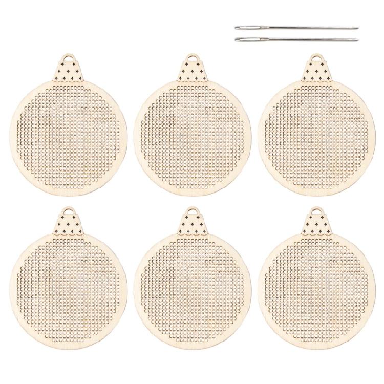 DIY Wooden Cross Stitches Christmas Tree Ornaments Christmas Decors 1