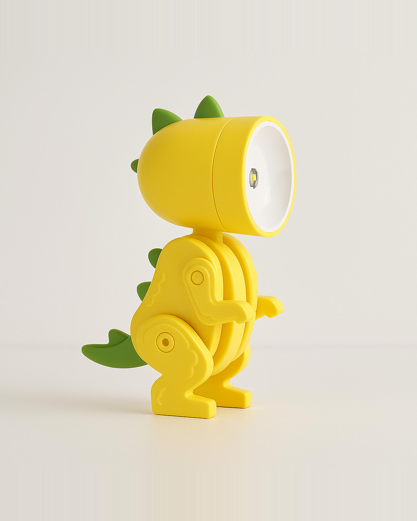 Kreslená dinosauří lampa Ohebné končetiny se vzhledem Rozkošné blikání Mini velikost Ochrana očí Noční