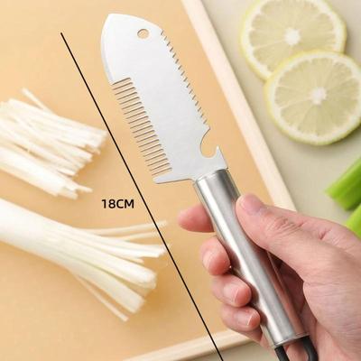Ergonomický nůž na zeleninu z nerezové oceli Kráječ na jarní cibulku s ergonomickou rukojetí Přesný kráječ zeleniny pro salátový garnish