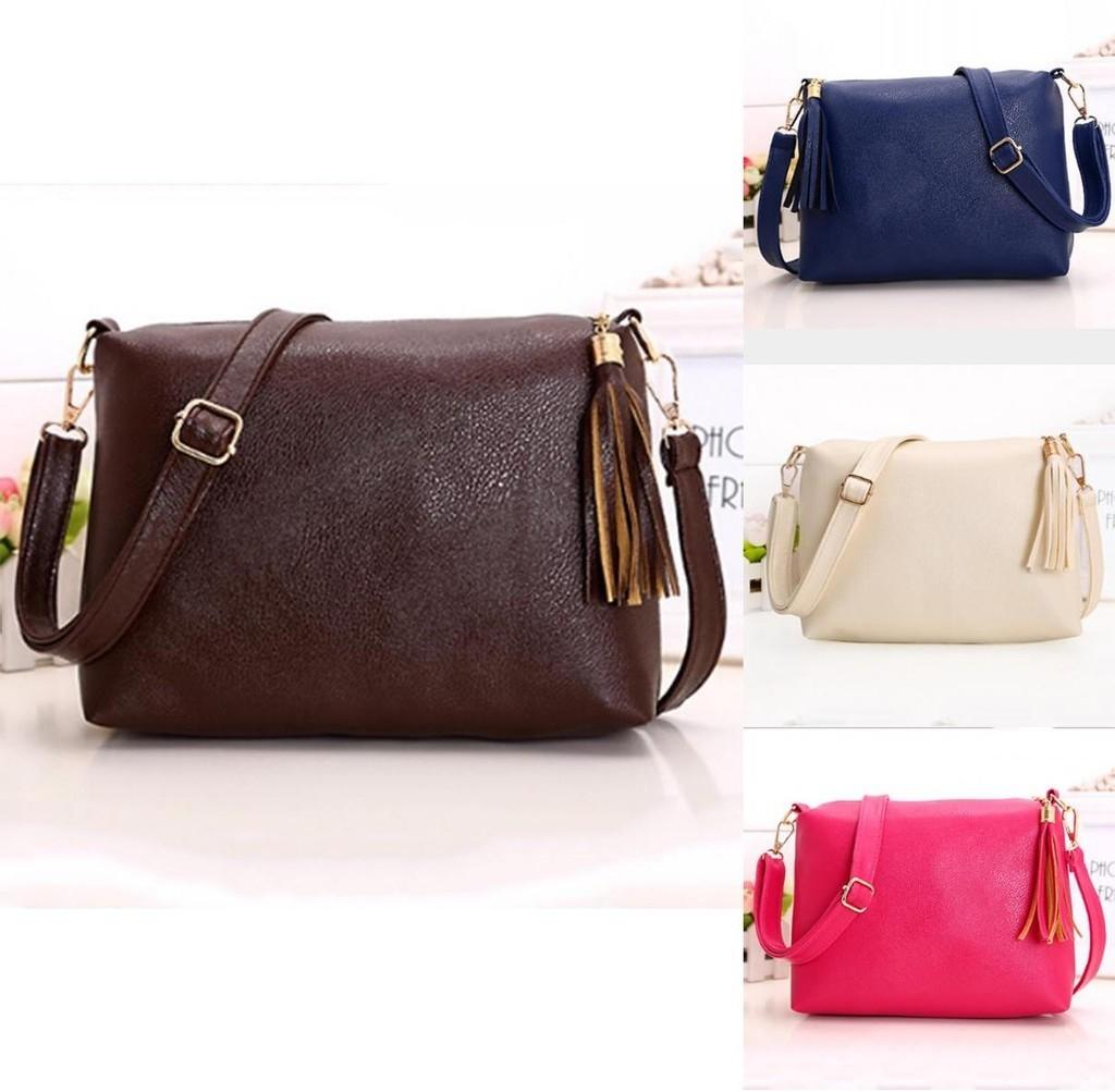 Sweet Lady Style Cross Section Square Cross Body Bag With Tassel Detail