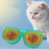 Anti-Knockover Glasses Shape Cat Bowl Large Capacity Puppy Cat Feeder Cat Dog Bowl  for Dogs Cats