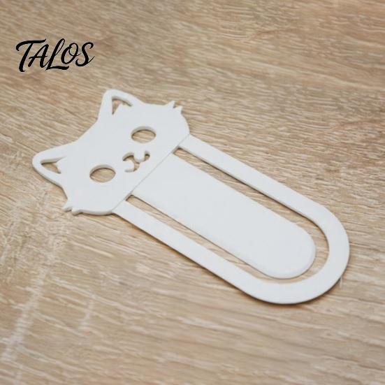 3D Printed Cat Bookmark, Stable Clamping Book Clip, Not Easy To Fall Off Non-Scratch Bookmark, Practical Reading Mark for Book Accessory