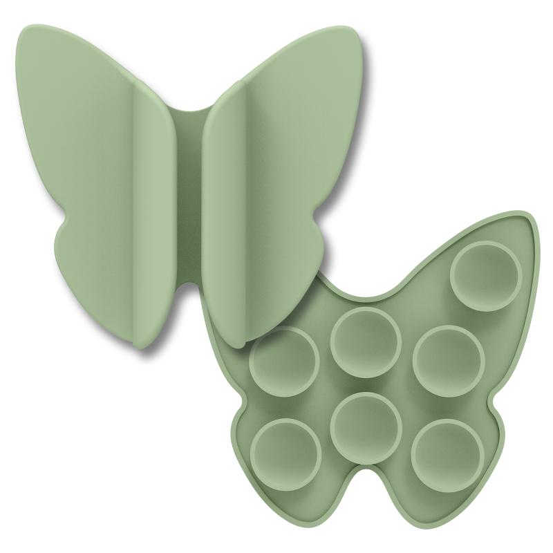 

Suction Cup Silicone Phone Lipstick Holder Anti Loss Butterfly Shape Lip Gloss Phone Case Multifunctional Lipstick Phone Holder зелёный