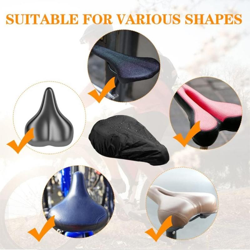 2/4pack Light Weight Folded Bicycles Saddles Cover With Elastics Border Easyly Install And Various Weather Protecting