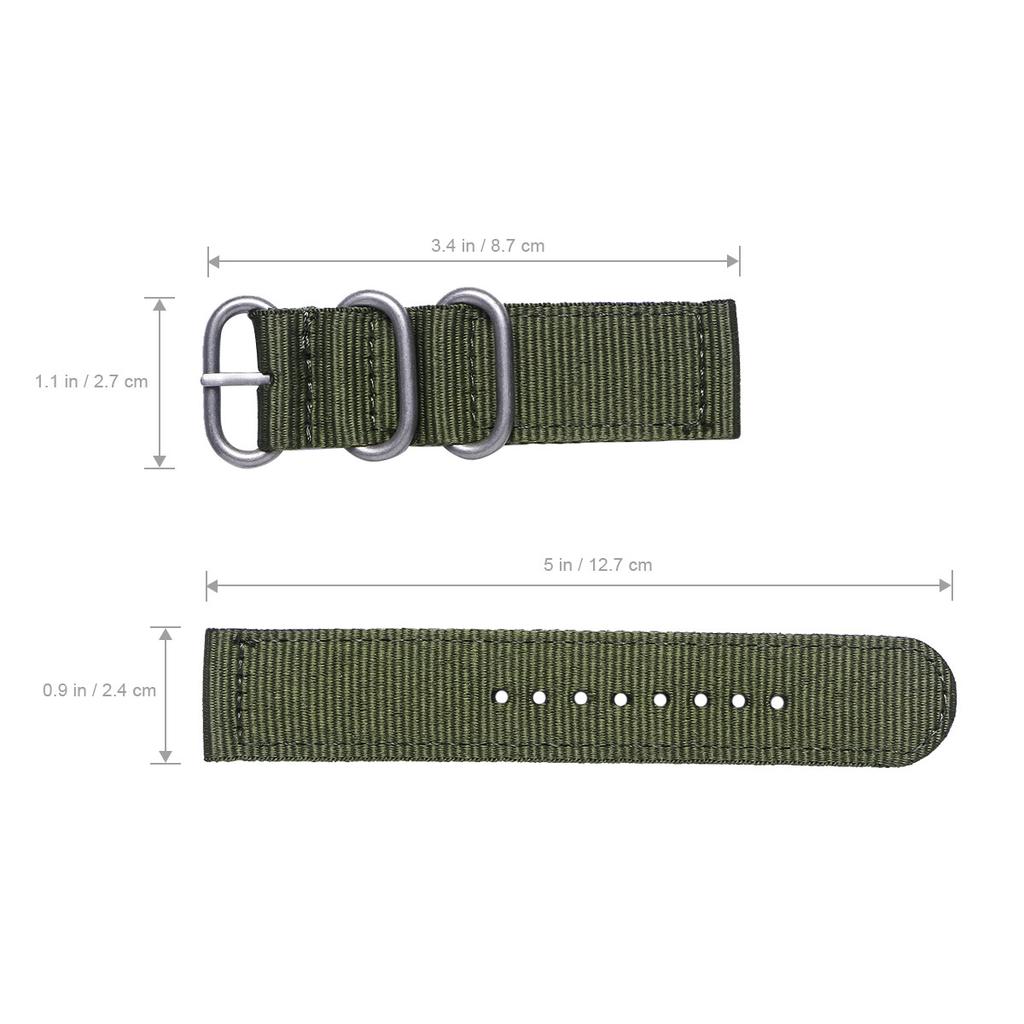 20Mm Nylon Watch Strap High End Look Strong Durability No Scratch No Irritation Perfect Fit Most Watches Khaki Watch Straps