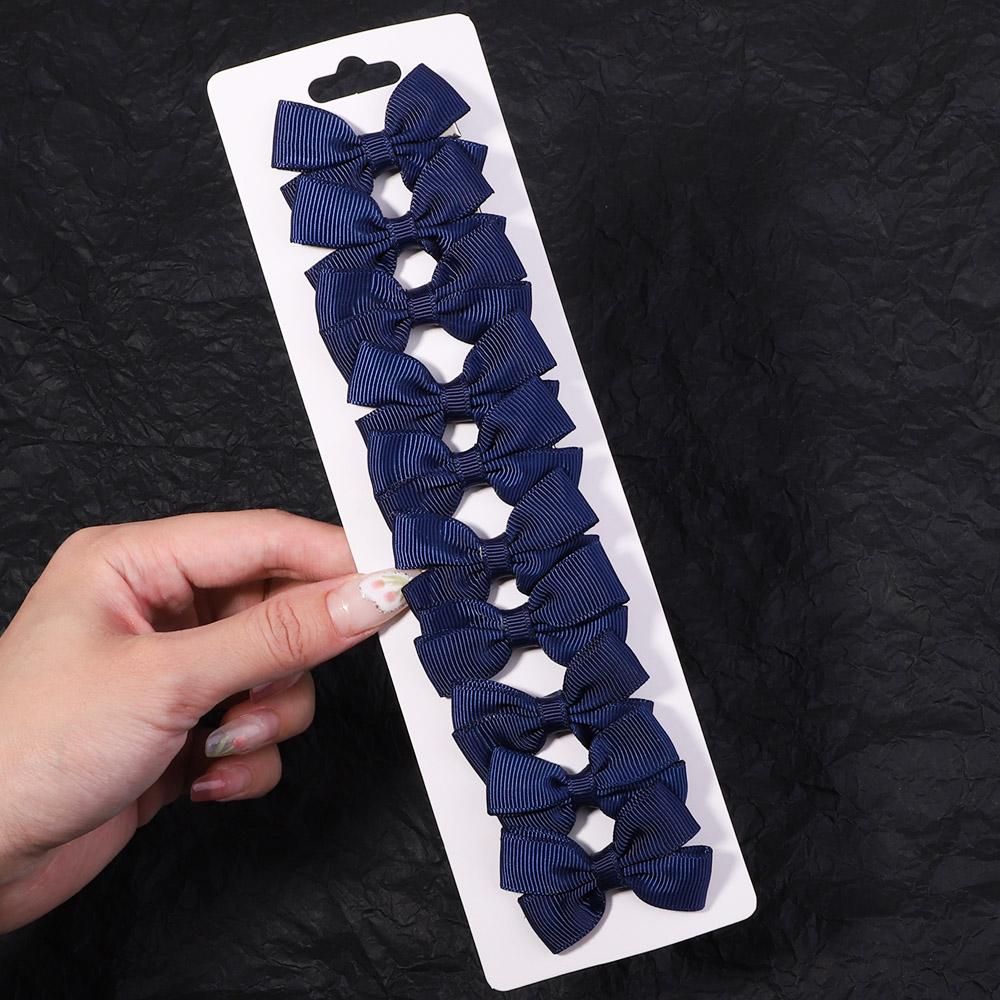 10Pcs/lot 1.9'' Mini Solid Bows Hair Clips For Cute Girls Boutique Bowknot Hairpin Barrettes Headwear Hair Accessories
