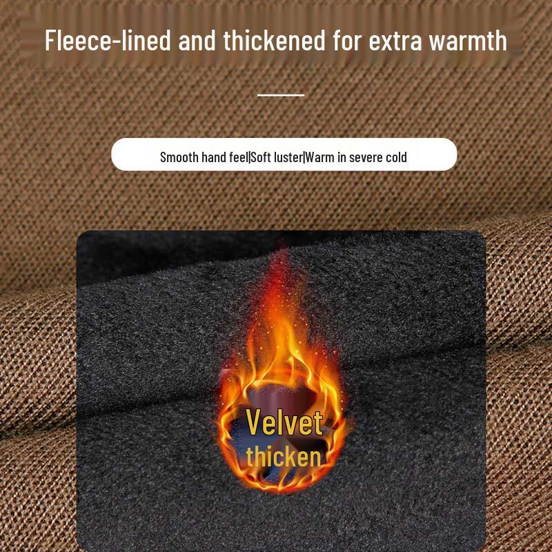 TRIES Men's Soft Fleece-Lined Knit Pullover