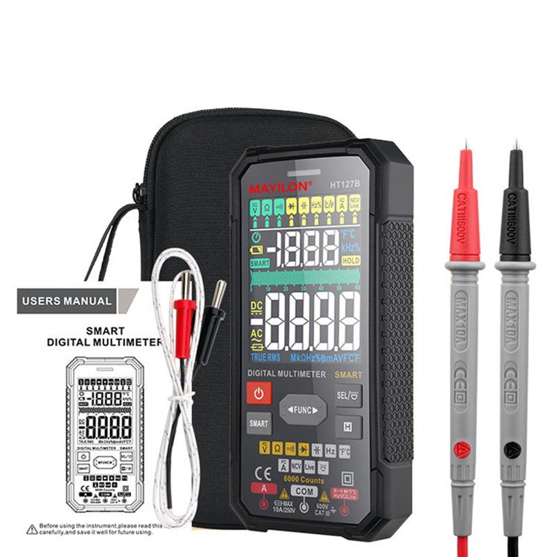 MAYILON HT127B Digital Multimeter Universal 6000 Counts Auto Range True RMS Multifunctional Meter NCV Tester