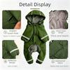 Soft Plush Winter Warm Dog Raincoat Reflective Trim Pet Waterproof Cloak  Travel