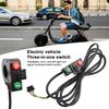 3-In-1 Scooter Toggle Switch Universal Electric Bicycle Headlight Horn Turn Signal Light Control On-Off Switch Scooter Accessories