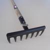Jiusajiao Full Steel 7-Tooth Garden Rake, 1.21m - Ideal for Land Leveling & Grass Management.
