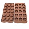 15 Holes Funny Pig Shaped Silicone Soap Candy Fondant Chocolate Kitchen Mould Silicone Chocolate Cookies Cake DIY Mold