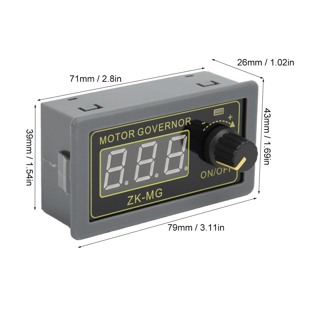 DC Motorstyring PWM Motorhastighetsregulator LED Lysdimmer Digital Skjerm Enkoder 5V 12V 24V