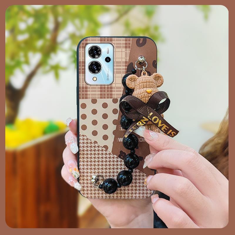 Soft Case Bear Bracelet Phone Case For ZTE Blade V40 Pro Anti-knock Silicone Dirt-resistant Back Cover Simplicity Cute