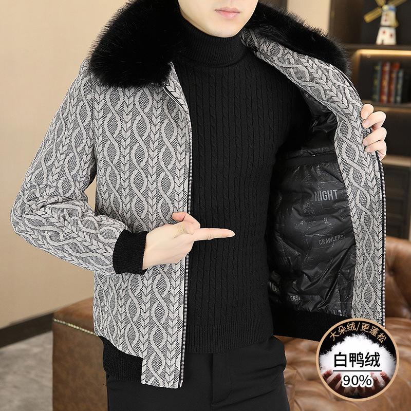 2025 winter cold protection casual windproof men's fashion stand-up collar thickened men's wear thickened warm jacket