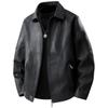 Leather Jacket In Spring and Autumn Korean Style Casual Trend Thin Men's Jacket In Spring and Autumn Plus Fat Plus Larger Casual Leather Jacket