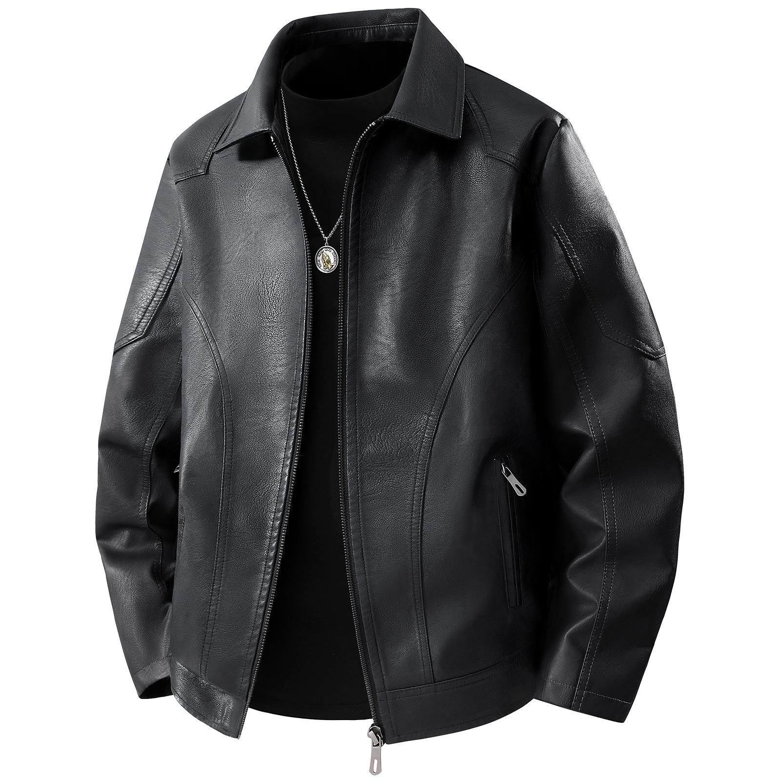 

Кожаная куртка Весной и Осенью Корейский Стиль Повседневный Тренд Тонкая Мужская Куртка Весной и Осенью Плюс Толстый Плюс Больший Повседневная Кожаная Куртка 8XL