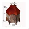 Floor Lamp Shade Rustic Elegance Velvet Lampshade Beaded Trim Tassel for Study, Living