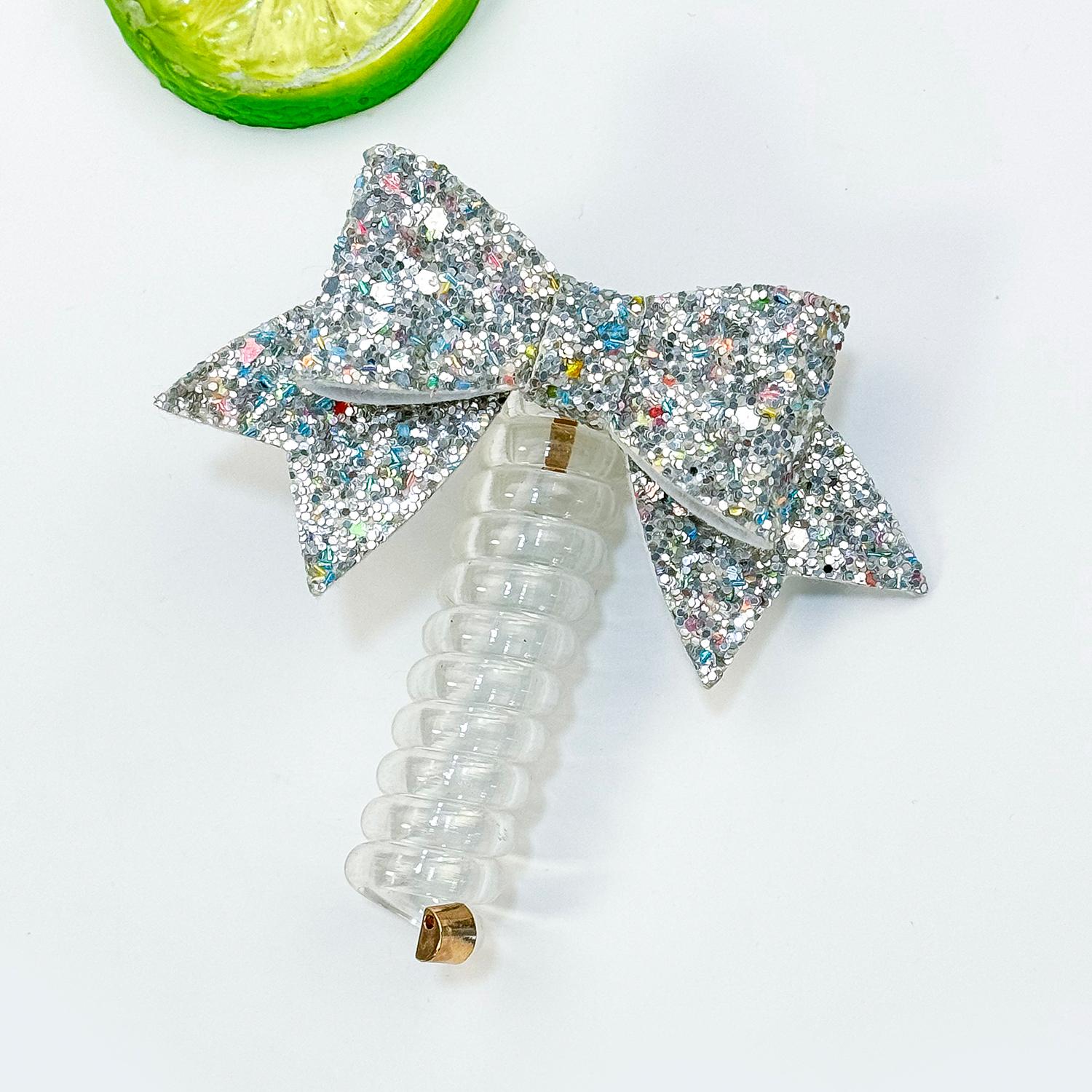 

Блестящие банты для волос Эластичная резинка для волос Милые девочки Телефонный провод Эластичная резинка для детей Скранчи Повязки на голову Головные уборы