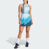 Adidas Transformative AEROREADY Pro Geometric Pattern Color Block Sports Tennis Breathable Sleeveless Short Slim Dress Women Dresses Blue IL9593