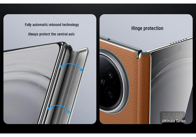 OPPO Find N6 Echte Leder Magnetische Scharnier Hülle Anti-Fall Vollabdeckung