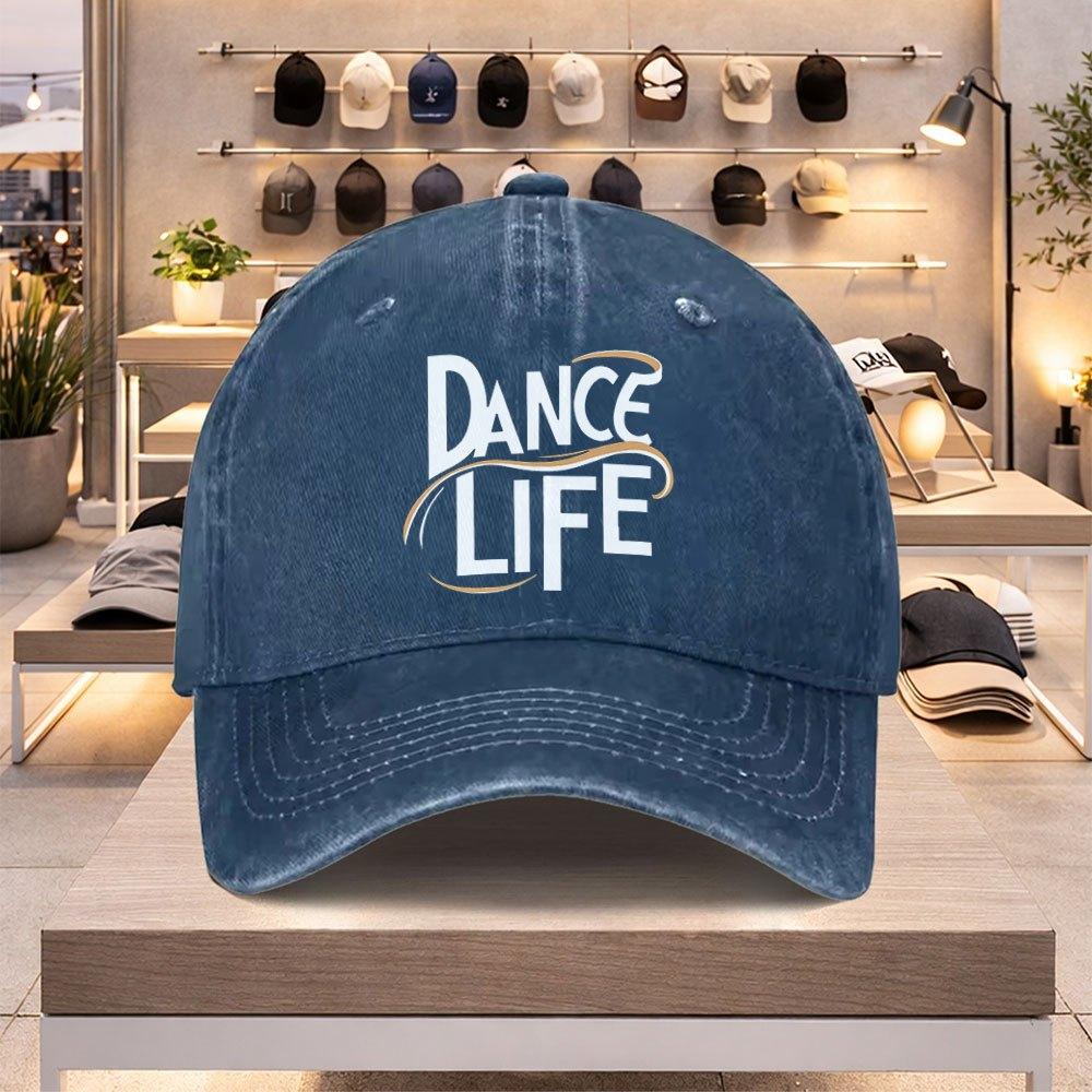 DANCELIFE Logo Baseball Cap  Lightweight Adjustable FlatBrim Hat for Unisex  Women Spring Summer Valentines Day