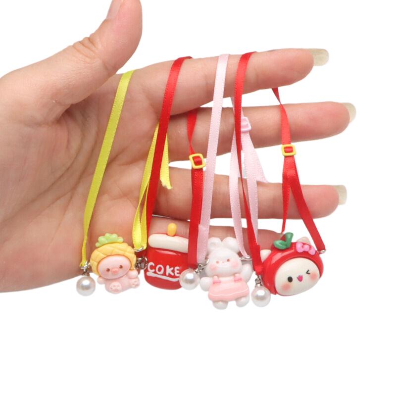 1PC Dollhouse Doll Accessories Mini Crossbody Bag Popcorn Bag Mini Model Dolls Accessories Great Way To Match Clothes Pendant