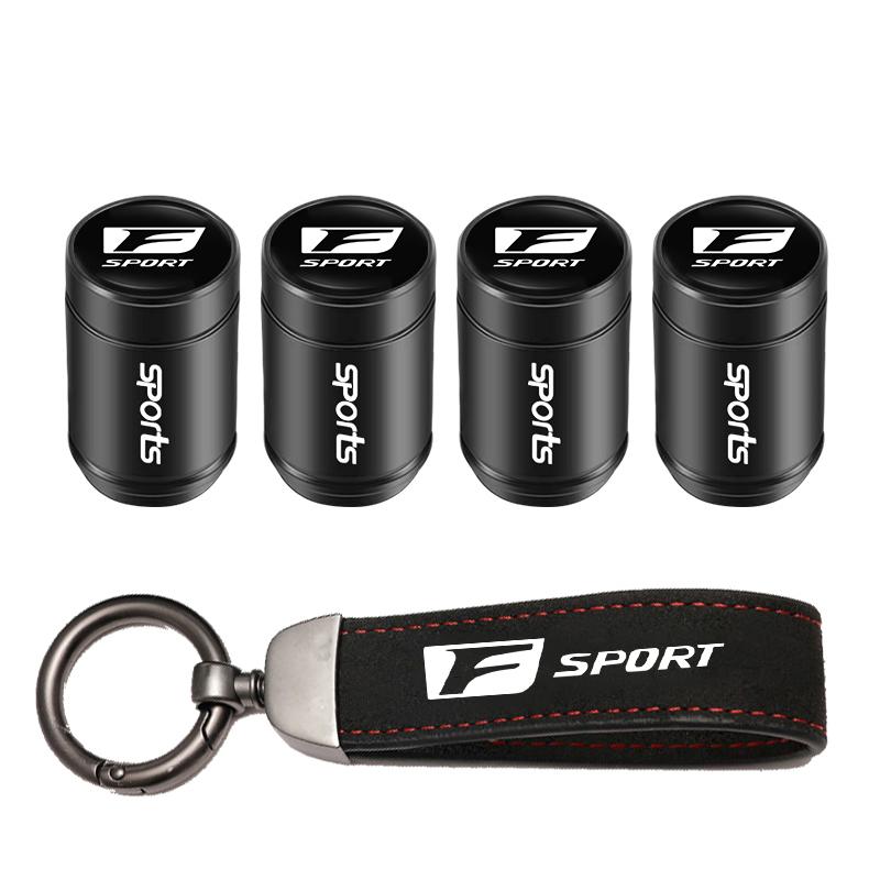 BJYL6 Interior Stickers Car Tire Wheel Valve Caps Cover Suede Car Key Chain Ring Keychain For Lexus RX330 IS250 Ct200h ES300h RX350 IS