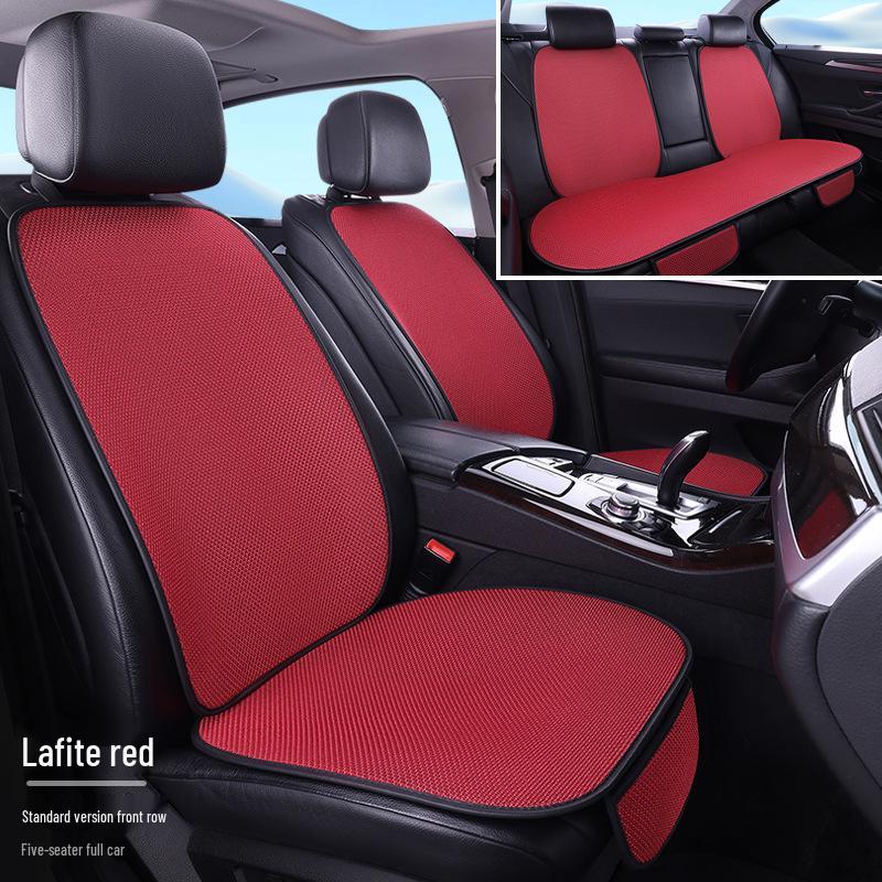 Set di cuscini per seggiolino auto: Seta di Ghiaccio, Antiscivolo, Traspirante, Sette Pezzi, Universale per Tutte le Stagioni.