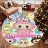 Labubu Pattern Round Rug, Indoor/Outdoor Mat, for Picnic, Gameroom, Bedroom, Office, Living Room, Home Decor Carpet, Birthday Gift