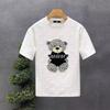 Men's Summer 2023 Cartoon Bear Embroidered Round-Neck T-Shirt, Short-Sleeved and Stylish