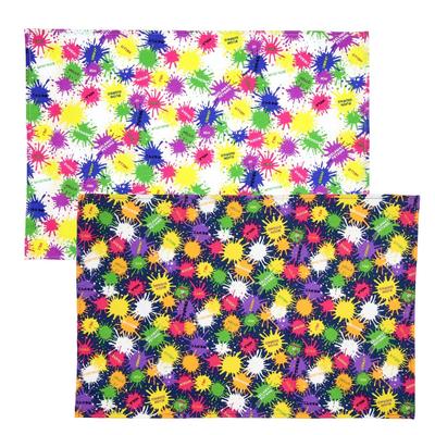 KIYOHARA Set of 60cm X Painting and Boys' Water-Repellent Placemats, Large, 2, 40cm, World, Off-White Navy, NNF18-L2