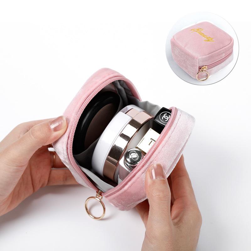 Bolsa de Almacenamiento de Labiales mini portátil impermeable bolsa de almacenamiento de cosméticos con asa bolsa de maquillaje