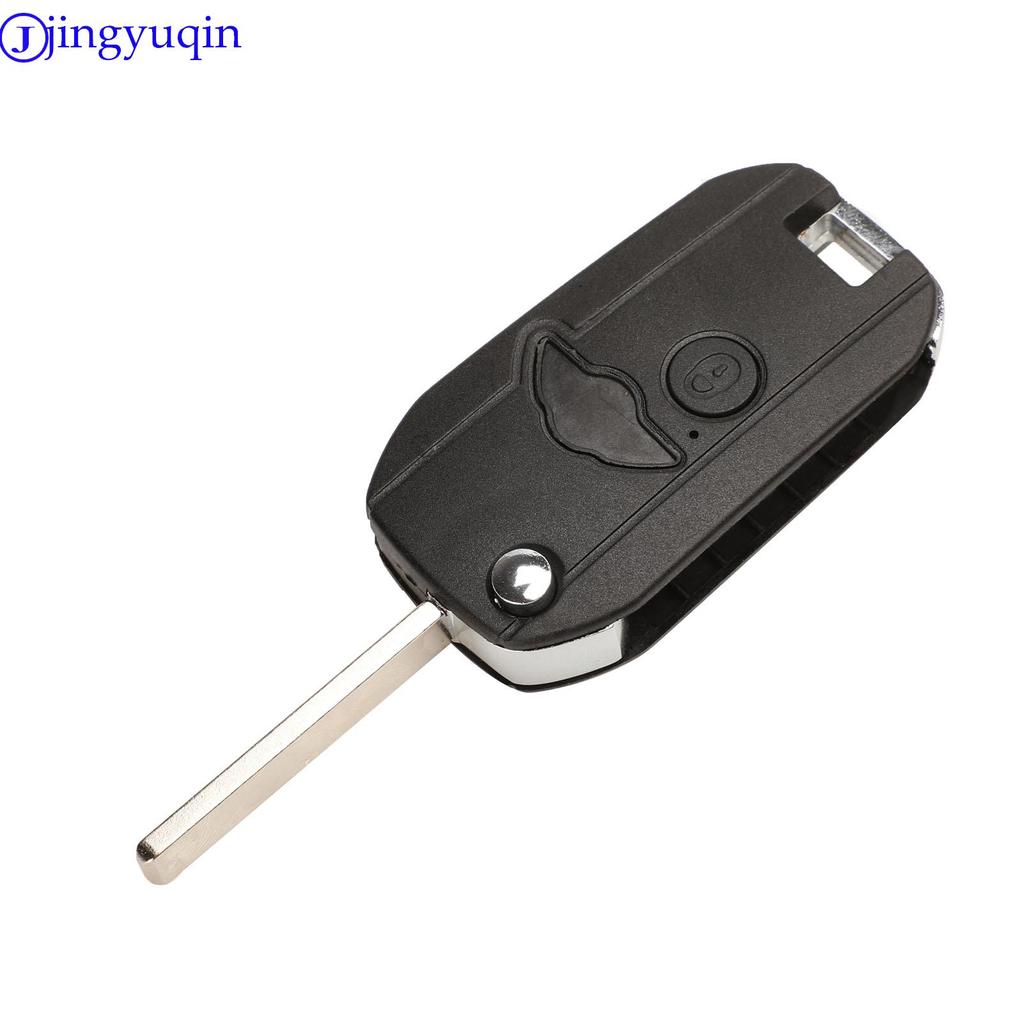 Jingyuqin Modified 2 Buttons Car Key Shell for MG BMW Mini Cooper R53 R50 S for Land Rover 75 Z3 Z4 X3 X5 E46 E39 E36 E34