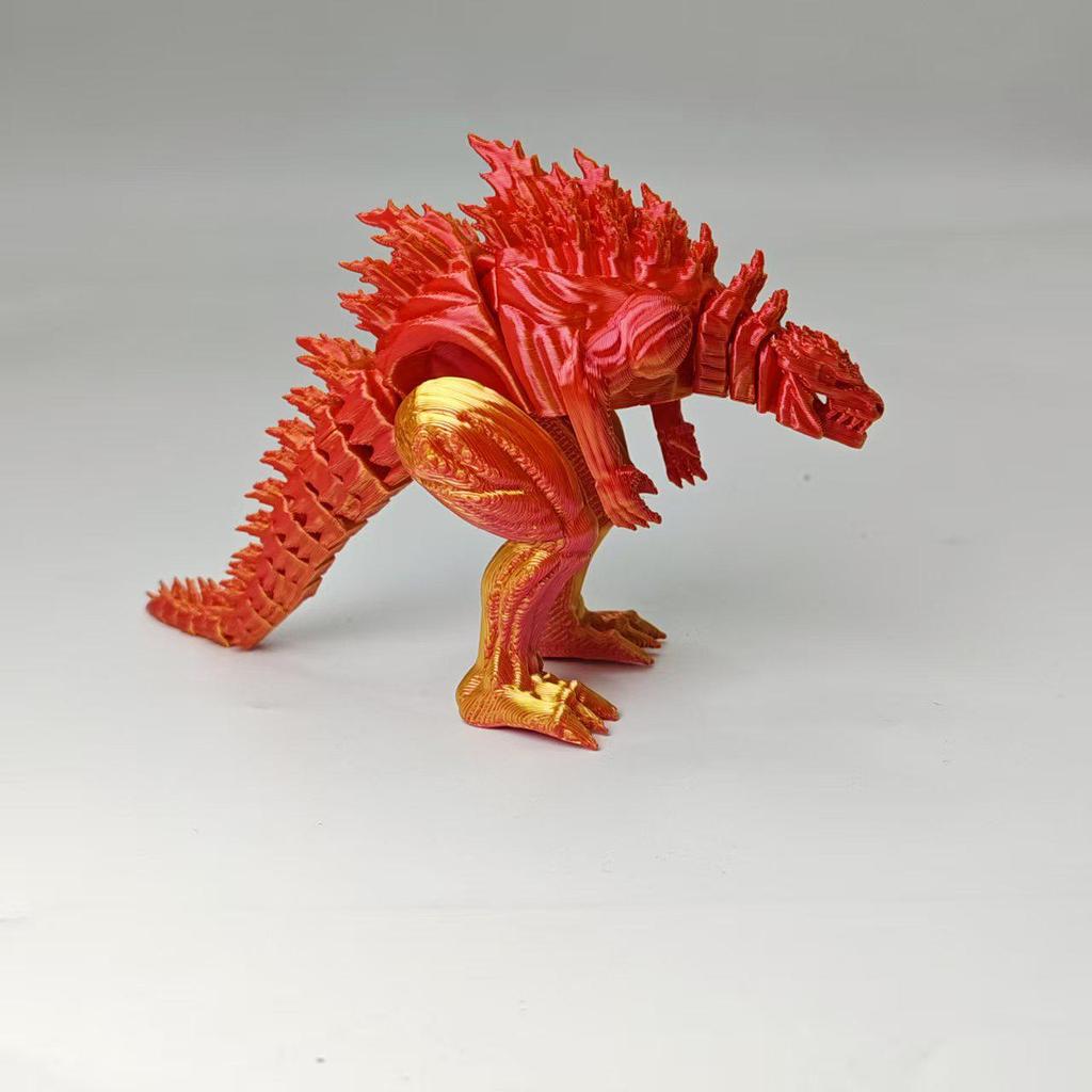 3D Printed Movable Godzilla Dinosaur Model - Creative Toy Gift for Boys