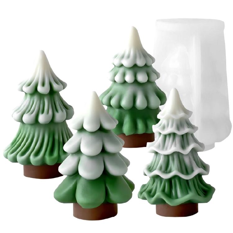 Silicone Moulds Christmas Tree Candle Molds Ornament Molds Epoxy Resin Molds Plasters Molds for Candle Making