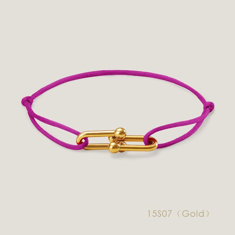 High Quality Classic Small U-Shape Charm Bracelets for Women Adjustable Silk Rope Bracelet Female Jewelry Gifts Wholesale