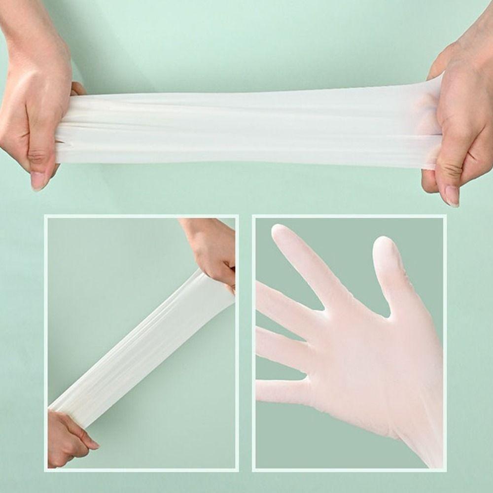 30Pcs Food Grade Nitrile Gloves Waterproof Dishwashing Gloves  Food Handling