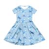 Girl Summer Dress Color & Print Short Sleeve Dress With Pocket Casual Dress Shorts Sleeve Party Dress Easter Day