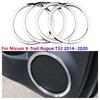 Stickers for Nissan X-Trail Xtrail Rogue T32 2014- 2020 Car Door Sound Stereo Audio Cover Trim Ring ABS 4pcs Speaker Frame